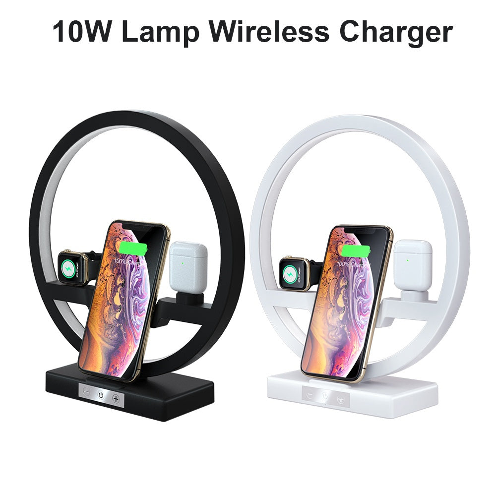 Wireless Charger Stand Table Lamp Touch Switch 10W Charger - Echo Essence