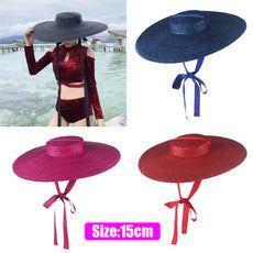 Women Ribbon Beach  Boater Fashionable Sun Hat - Echo Essence