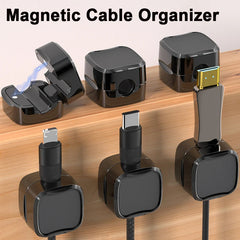 Magnetic Cable Clip Under Desk Cable Management Adjustable Cord Holder - Echo Essence