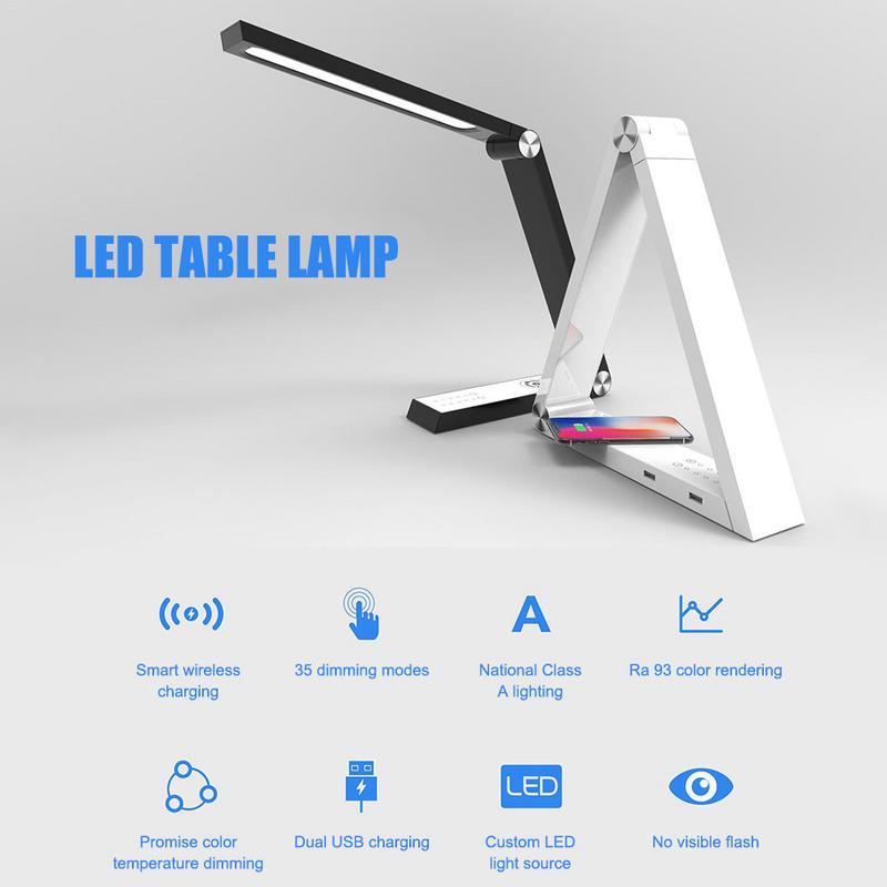 LED Triangle Table Lamp Wireless Charging Led Desk Lamp - Echo Essence