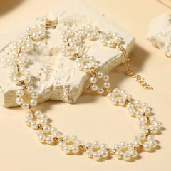 Ins Pearl Flowers Necklace - Echo Essence