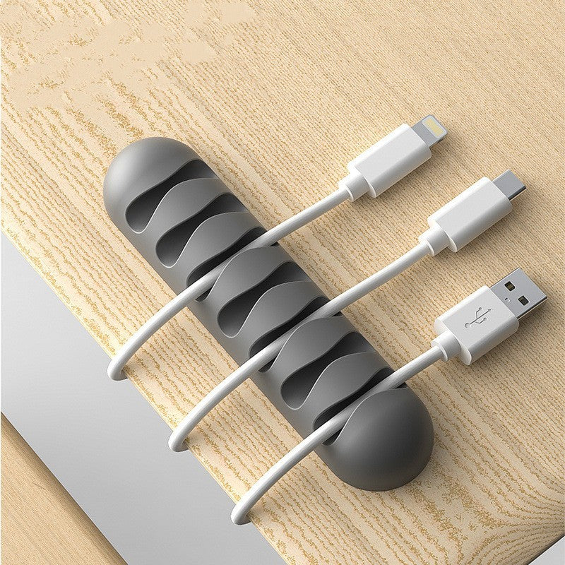 Smart Cable Holder Silicone Flexible Cable Winder Wire Organizer Holder - Echo Essence