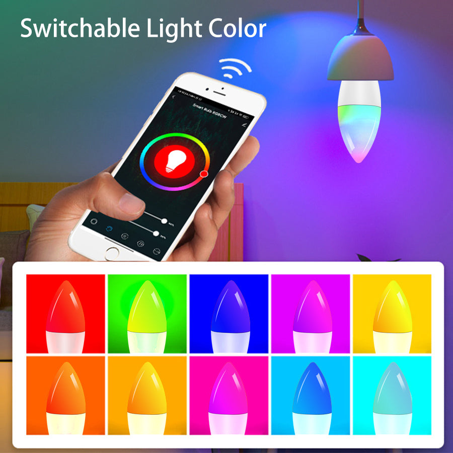 Smart Wi-Fi Led Lamp Voice Control Light Bulbs Alexa Google Home For Home Decorative - Echo Essence